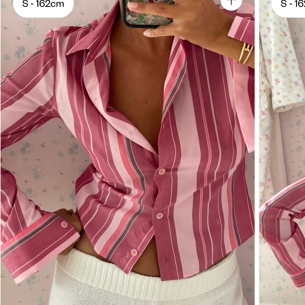 Djerf Avenue Little Shirt Sorbet size xxs worn and washed once! Like new